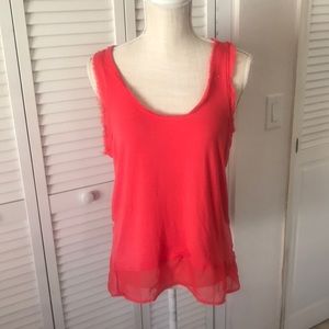 Bordeaux coral orange tunic length‎ camisole blouse in great condition size S